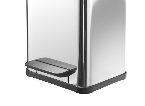 Hailo 0622-220, Öko duo Plus M, Tret-Abfalltrenner, 2×9 Liter, stahlblech silber - 5