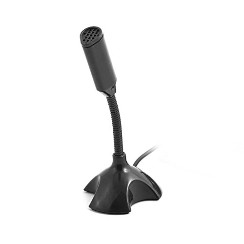 sourcingmap® Schwarz Flexibel Studio USB 2.0 Stand Multimedia Mikrofon für PC Laptop