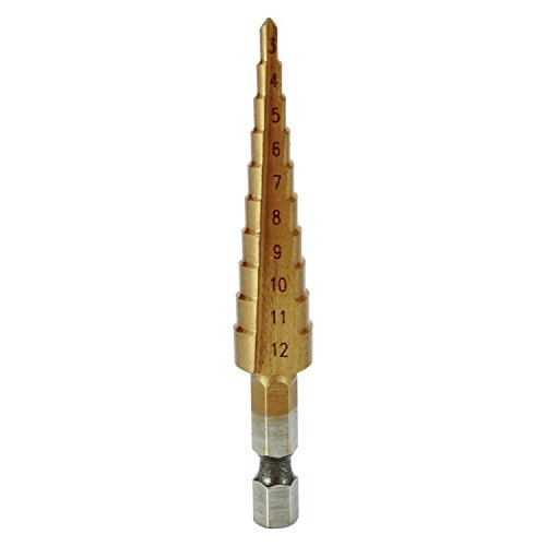 LESOLEIL HSS Hex Shank Pagoda Stufenbohrer 3-12mm,er Pack - 4