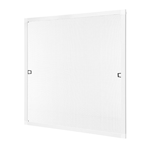 Insektenschutz Fliegengitter Fenster Spannrahmen Weiß 100×130 cm (Breite X Höhe) RAL 9016 - 8