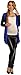Happy Mama Women's Maternity Waterfall Cardigan Shrug Jacket Blazer Wetlook 098p (Royal Blue, 16/18)