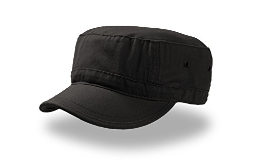 URB-5x - schwarz L XL - Army Cap Fidel Castro -Military Fullcap Cuba Mütze Kappe Cappy Urban für Damen und Herren geeignet