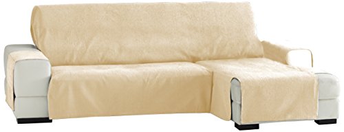 Zoco Sofa Überwurf Chaise Longue 240 cm. rechts Frontalsicht - Fb. 31-beige