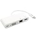 Produktbild Ligawo 6518964 USB 3.1 C Adapter Multiadapter zu VGA + RJ45 + USB 3.0 + USB 3.1 C