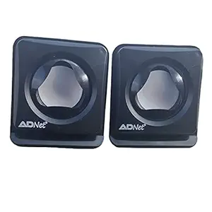 StoreIN ADNET 4 Watt 2.0 Channel USB Multimedia Speaker (Black)