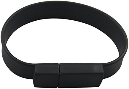 Lalakie® Wristband Bracelet USB 3.0 Memory Stick Pendrive Flash Drive 8GB High Speed (Black)