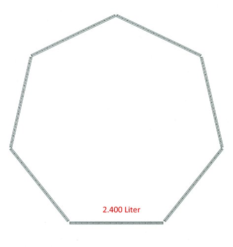 Laub & Rasenschnitt Komposter Oktagon über 3.200 Liter Füllvolumen - 2