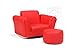 RED PU LEATHER LAZYBONES KIDS TWIN SOFA Chair/Seat/Armchair/Sofa for Children/Childs
