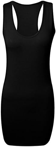 ADOREZ STYLELadies Plain Long Bodycon Racer Back Muscle Vest Womens Sleeveless Maxi Gym Top