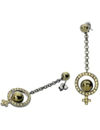 MISAKI Earrings ELLEBLACK - Pendientes de acero inoxidable con perla