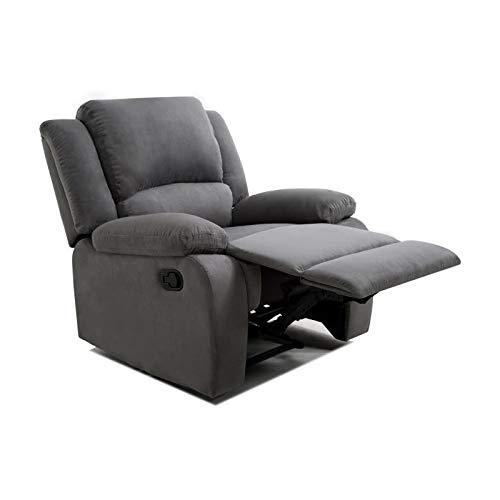 Usinestreet Fauteuil Relaxation 1 Place Microfibre Grise DETENTE