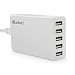 Produktbild iHarbort® Desktop 5-Port-USB-Ladegerät Lade Hub Multi-Port-USB-Ladegerät (40 Watt) mit UK-Stecker für iPhone 6 S / 6 Plus, Samsung Galaxy S6 EDGE Plus und mehr,Weiß