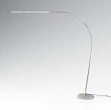 Bogenleuchte Bogenlampe SlimArc silver LED 18 W dimmbar weißer Marmorfuß - 2