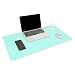 Produktbild Multifunktionales Office Mauspad, 80x40cm YSAGi Wasserdichte Schreibtischunterlage aus PU-Leder, Ultradünnes Mousepad zweiseitig nutzbar, ideal für Büro und Zuhause (Himmelblau + Mintgrün, 80 x 40 cm)