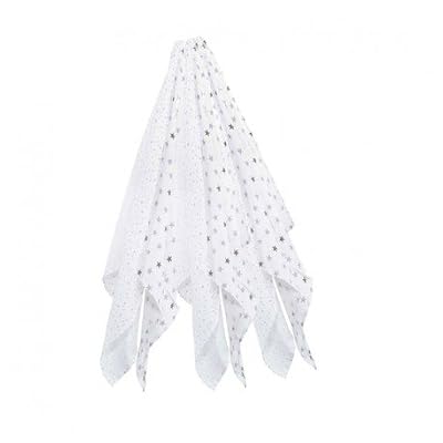Trois Kilos Sept Lot de 6 Langes 100% Coton Etoiles 70 x 70 cm