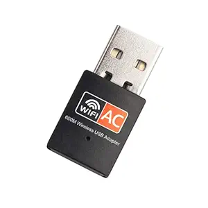 FnX  USB WiFi Adapter for Desktop PC AC600 5G 2.4G Dual Band WiFi Dongle Mini Wireless USB Computer Network Adapter Compatible with Windows 10 8.1 8 7, MacOS 10.11-10.15, Linux 2.6.18-5.3