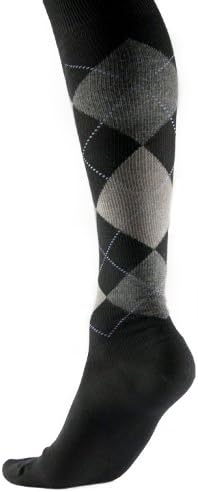 Lindner socks Support stockings Argyle, 7.5 - 9, black