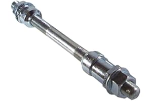 cyclingcolors AXE DE Roue Velo Universel 3/8" x 175mm MOYEU Arriere Plein 7v 8v VTT Route BMX Fixie SINGLESPEED Argent Vintage Ancien ECROU