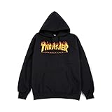 sudaderas thrasher madrid Thrasher Flame Black con capucha