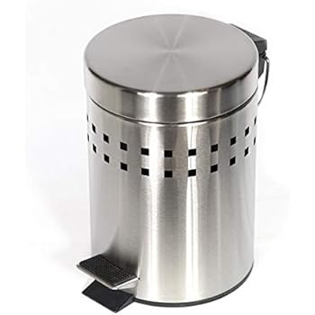Eleganter Badeimer aus mattem Edelstahl - 3 Liter Abfallbehälter