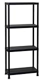 TOOMAX 138 x 60 x 30cm Universal Shelving 63-4 Maxi Shelf Unit with 4 Shelves - Black (Garden &amp; Outdoors)