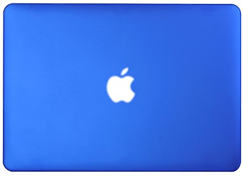 Topideal Schutzhülle, 3 in 1 Gummierte Matte, Seidenmatten, Satins, keramische Elemente, Schutzhülle für MacBook Air 33,8 cm (Modell: A1369 und A1466) + Tastatur-Cover + Displayschutzfolie königsblau EU/UK Keyboard Version - 4