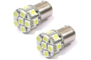 live-wire-direct 2 x PURE White 12V 13 LED Tail Sidelight Side Indicator Light Bulb BA15S P21W 1156 S25