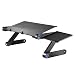 Produktbild ZGYQGOO Houmlhenverstellbarer Laptoptisch, Laptop-Schreibtisch fuumlr Bett stabil Stehpult Faltbare Sofa Fruumlhstuumlcksablage Notebookstaumlnder Lesehalter fuumlr Sofa Floo (Schwarz)