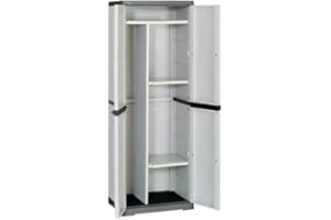 ARREDOBAGNO E CUCINE Armadietto mobiletto per interno/esterno, portascope, 2 ante, cm.178x65x45