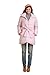 Front button waist ribbon down Maternity coat with baby pouch Pink UK size 12-14