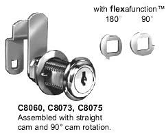 Disc Tumbler Cam Lock 1-3/4, Nickel, Key C8060-14A-C346A by COMPX NATIONAL