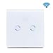 Produktbild Lrifue 2-Gang WiFi Smart Light Switch with Alexa and Google Home Timing Function Tempered Glass Light Switch (Neutral Wire Needed!)
