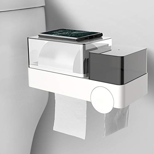 Preisvergleich Produktbild Lincjly ttkc Creative Home Rollenhalter Papierhandtuchhalter Neu Wandmontiert, Papierhandtuchhalter Toilettenpapierhalter, selbstklebend mit Klebstoff oder Wandhalterung mit Schrauben (ohne Klebstoff)
