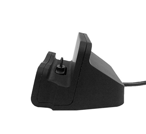 HubLines® – Premium Lade und Dockingstation für Smartphone mit Micro-USB Anschluss Stecker in Schwarz – für Samsung, HTC, LG, Huawei, Xiaomi, Android, Tablets, Smartphone und Handy – Halter/Ständer/Cradle/Ständer/Pack/Dock/MiniDock Desktop-Dock/Ladegerät/Ladehalterung - 3