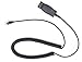 Produktbild Quick Disconnect Kabel zu RJ9 Stecker Adapter Ersatz QD Release Coil Cord Extension für Plantronic U10P Polaris H-Serie Headsets kompatibel mit Avaya Nortel Mitel Polycom Aastra NEC und mehr