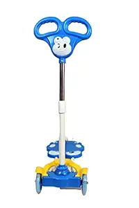 Loopy Hoop Kid Toy Frog Scooter Style 4 Wheel Foldable Kick Skating Cycle LED on Wheels and Height Adjustable for Boys and Girls for 3-7 Years