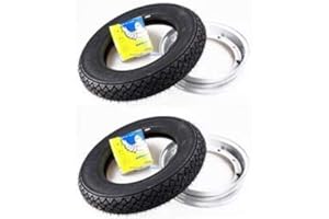 Juego de 2 ruedas completas montadas para Vespa 50 HP, con: 2 llantas, 2 neumáticos MICHELIN S83 tamaño 3.00 - 10 42J, 2 cámaras de aire