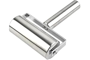 VAPPORE Rodillo de Amasar Acero Inoxidable/Rodillo Cocina/Rodillo Amasar con Mango/Rodillo Amasar Pequeño para Masa Pizza, Masa para Galletas, Empanadillas/Rodillo para Arcilla Polimerica