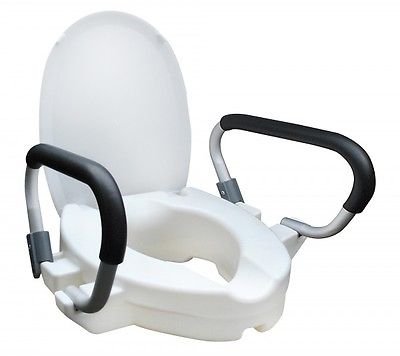 Preisvergleich Produktbild Erhöhte erhöht Toilettensitzerhöhung mit verstellbaren Armlehnen
