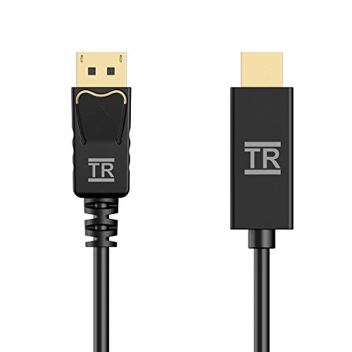 DP auf HDMI, TechRise 2-Meter Vergoldet Displayport zu HDMI Kabel HDTV Konverter Adapter, Full HD 1080p Hochgeschwindigkeits Video und Audio unterstützt - 4