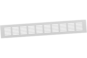 EUROPLAST 60x400mm Griglia di Ventilazione in Alluminio - Griglia di Aerazione Bianca - Griglia per Mobili