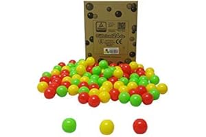 Bällebad24 - 200 bolas para piscina de pelotas, mezcla de rojo, amarillo y verde claro, calidad de juego, certificado TÜV y certificado 2019
