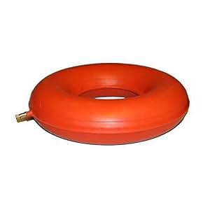 Aufblasbarer Sitzring Aus Gummi – 45 Cm Durchmesser, Rot/orange – Zur Entlastung Bei Hämorrhoiden, Rückenschmerzen & Dekubitus