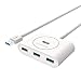 Produktbild Wokee 4-Port USB 3.0 HUB Hub USB Hub Splitter Für MacBook Laptop PC Computer HDD,Plug & Play (Weiß)