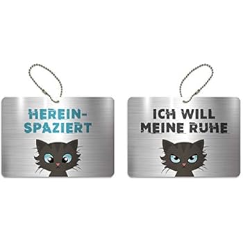 Lustiges Esel Türschild - Doppelseitig Komm Rein/Ich Will Meine Ruhe