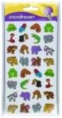 Purple Peach Animals Funky Stickers 453