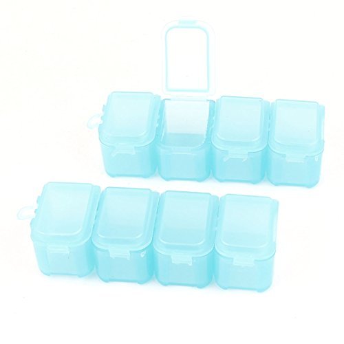 Preisvergleich Produktbild DealMux Plastic 4 Compartments Pill Box Holder Storage Organizer Case 2pcs