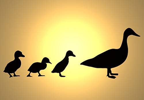 Vintage Shabby Chic stencil Duck and ducklings A4 297x210mm for furniture wall art