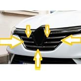 EBAL OTO AKSESUAR Krom &Ouml;n Panjur 5 Pr&ccedil; 2016 &Uuml;zeri P. &Ccedil;elik Renault Megane 4 SEDAN ile uyumlu
