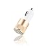 Produktbild Jinxuny Kfz-Ladegerät, 3.1A Dual-USB-Kfz-Ladegerät Universal-Handy USB-Adapter-Legierung 2 Port Universal-Aufladung für Samsung iPhone HTC Huawei (Color : White Golden)